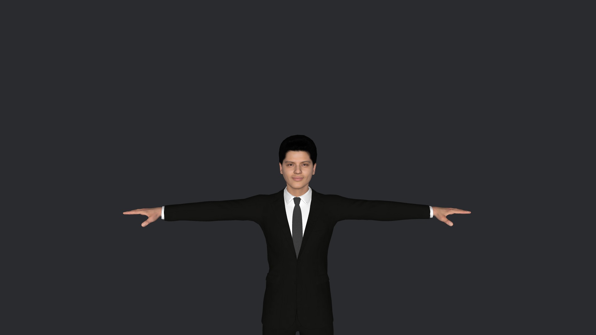 Bruno mars  Hyper Realistic Full Body Fully Rigged 3D Character Low-poly 3D model_1