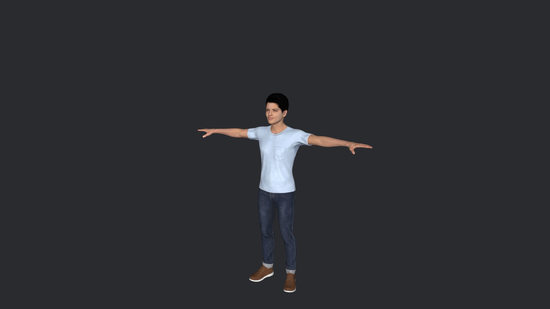 Bruno mars  Hyper Realistic Full Body Fully Rigged 3D Character Low-poly 3D model_21