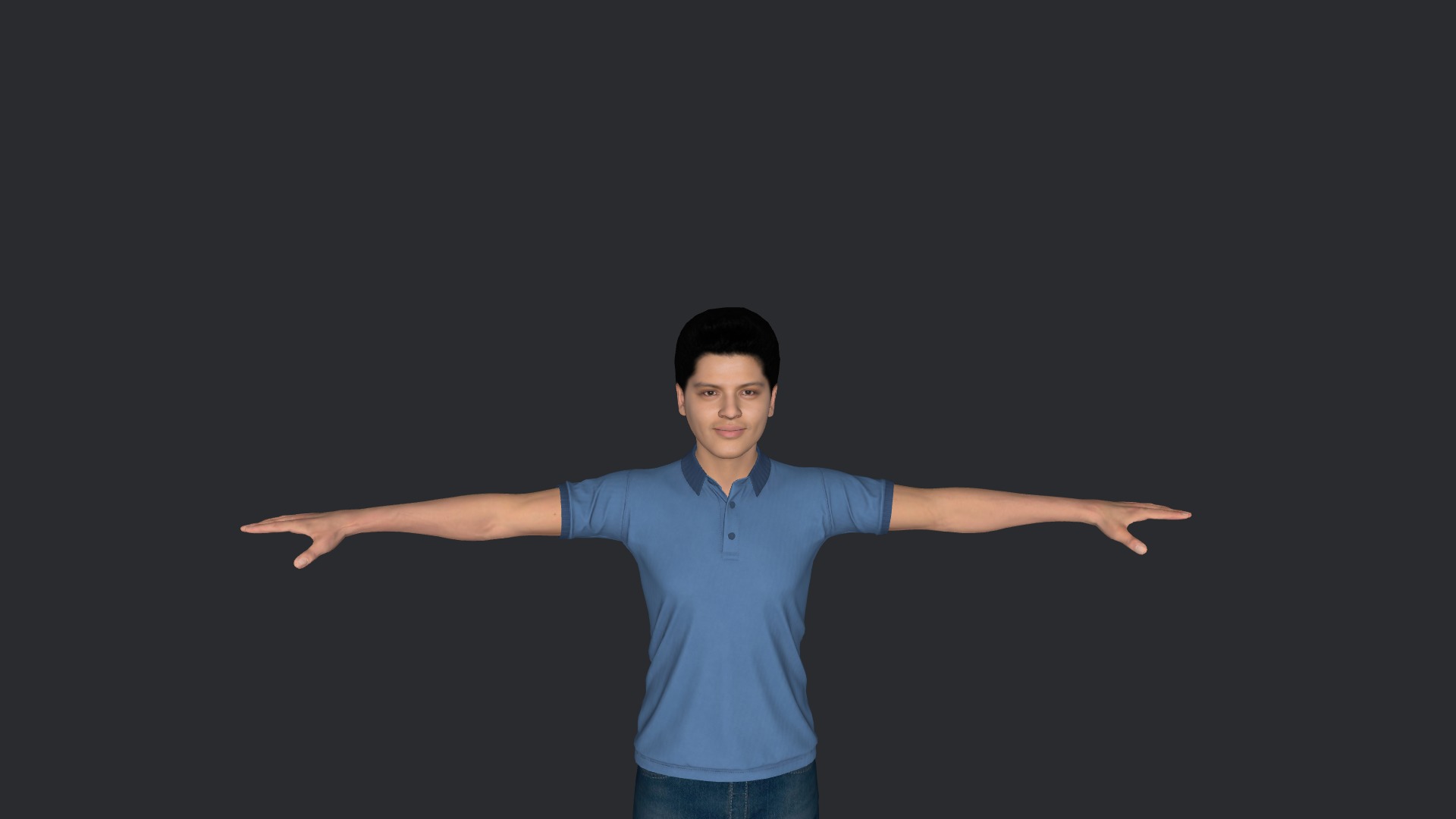 Bruno mars  Hyper Realistic Full Body Fully Rigged 3D Character Low-poly 3D model_6
