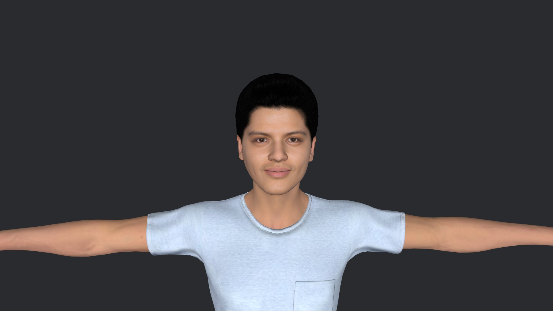 Bruno mars  Hyper Realistic Full Body Fully Rigged 3D Character Low-poly 3D model_19