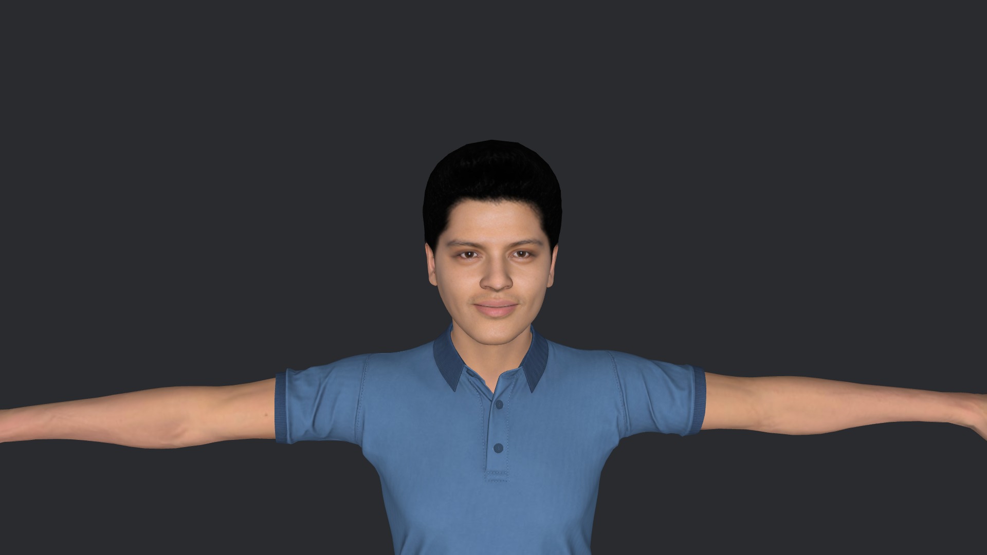 Bruno mars  Hyper Realistic Full Body Fully Rigged 3D Character Low-poly 3D model_12