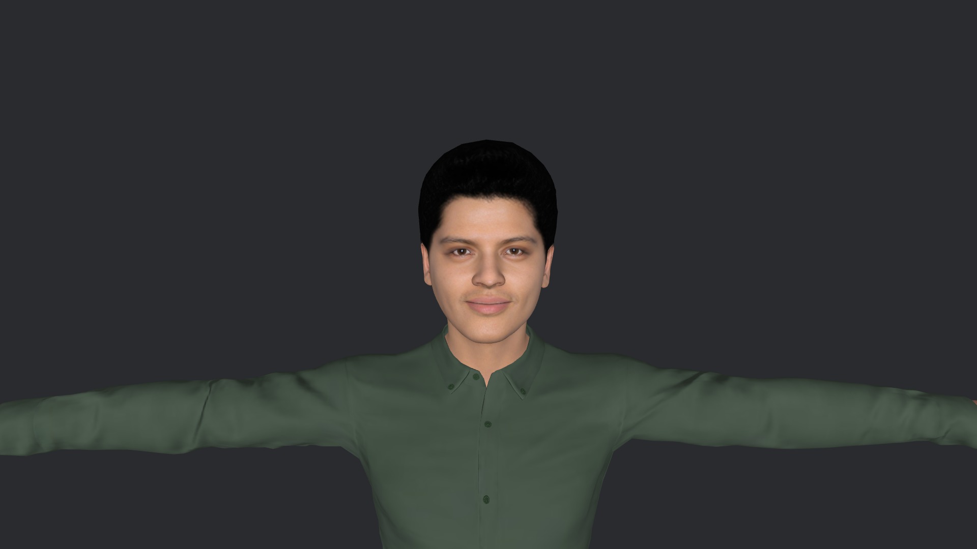 Bruno mars  Hyper Realistic Full Body Fully Rigged 3D Character Low-poly 3D model_24