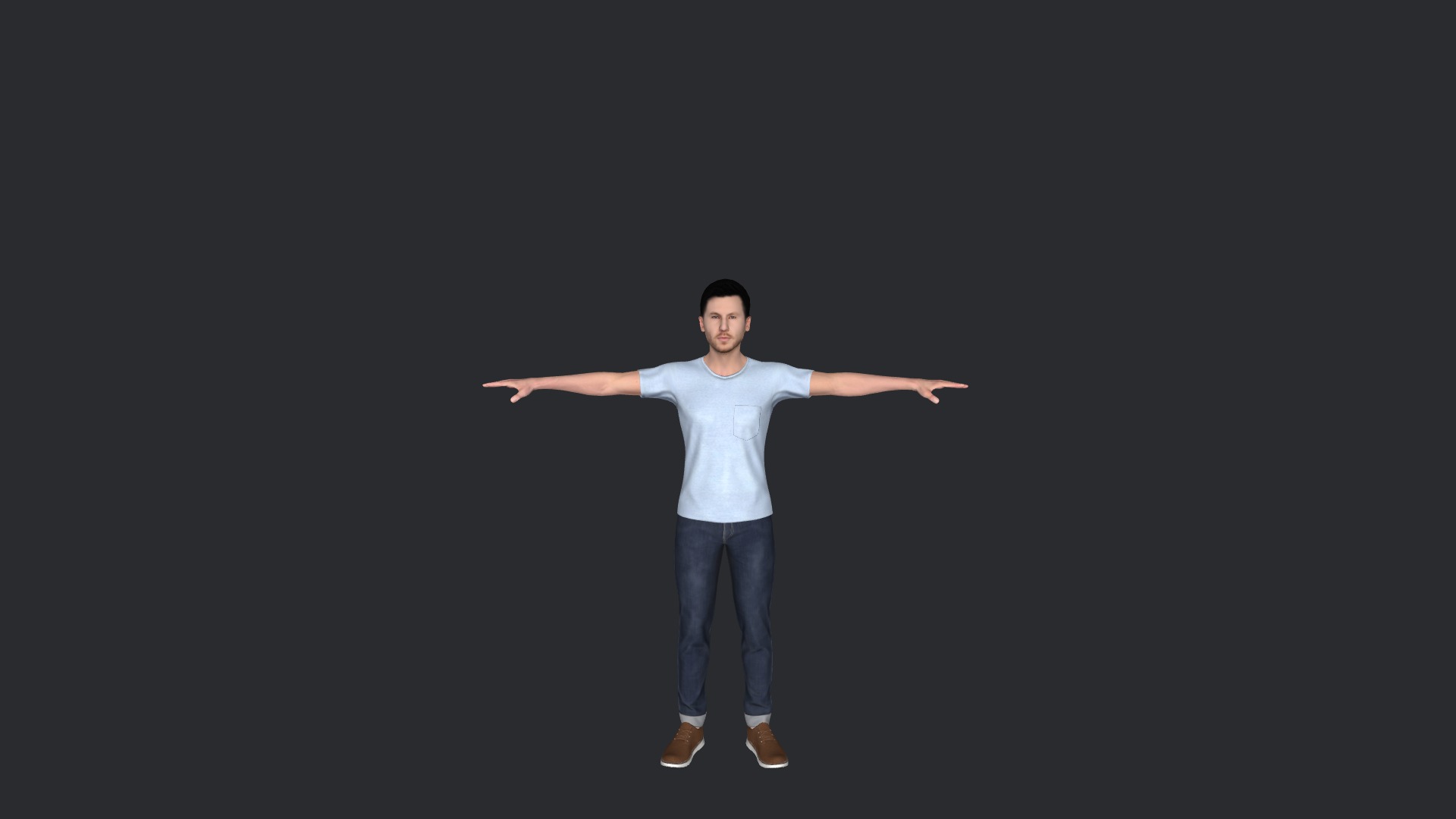 Calvin harris Hyper Realistic Full Body Fully Rigged Character Low-poly 3D model_12