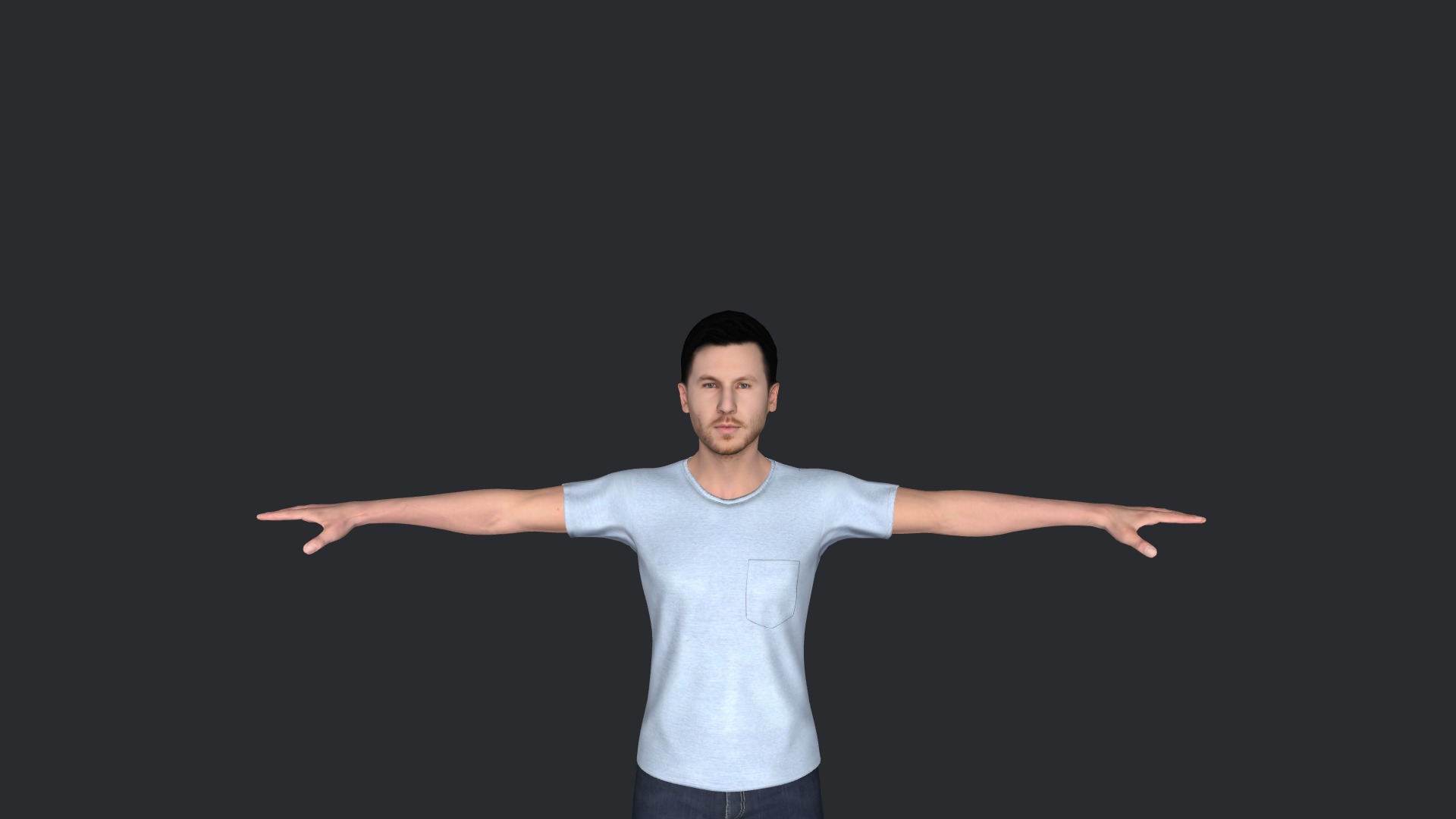 Calvin harris Hyper Realistic Full Body Fully Rigged Character Low-poly 3D model_17