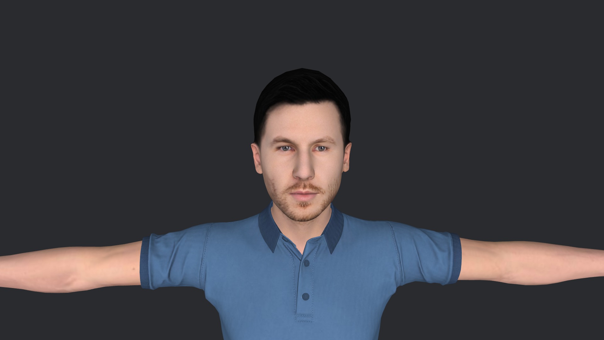 Calvin harris Hyper Realistic Full Body Fully Rigged Character Low-poly 3D model_14