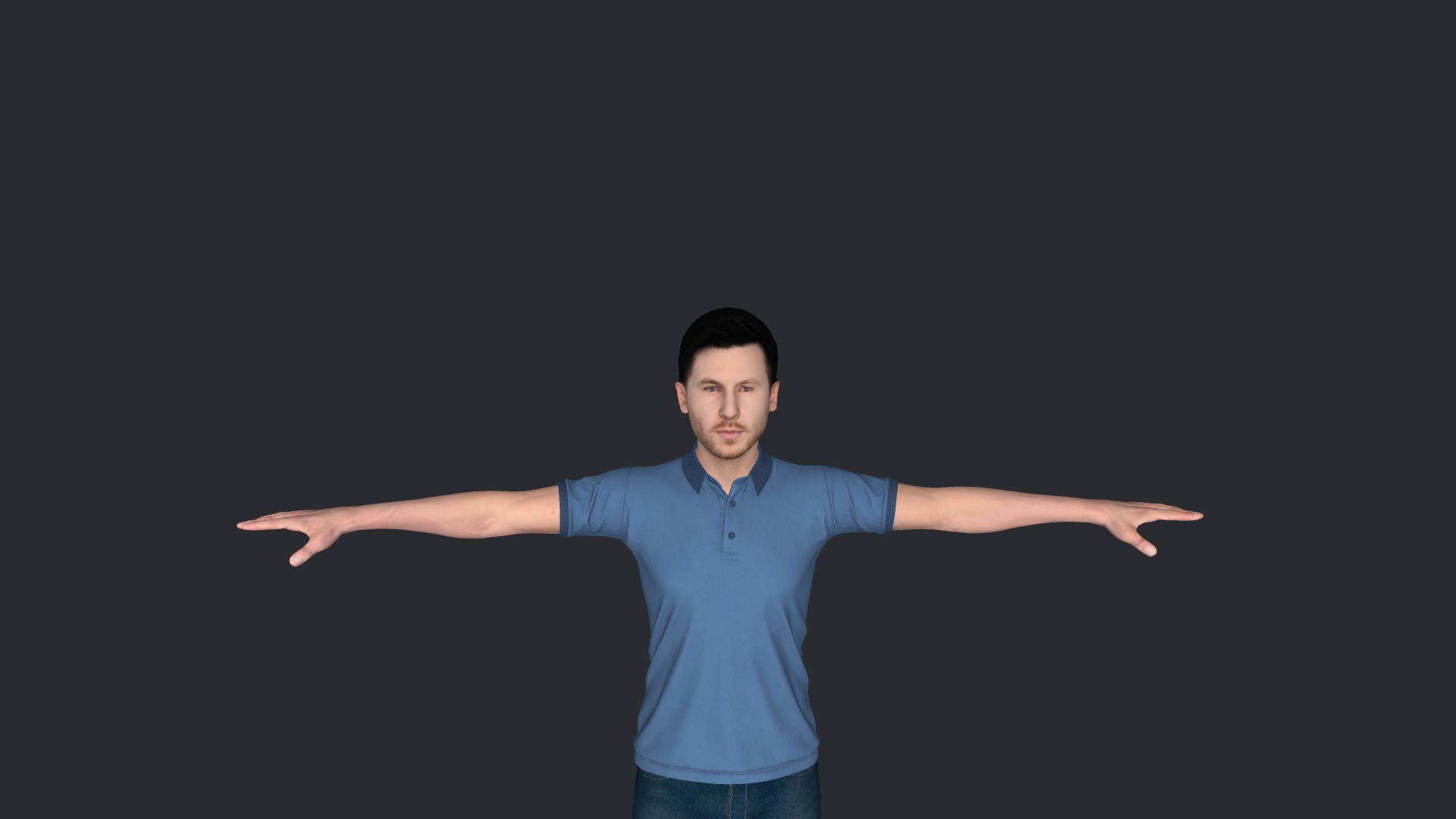 Calvin harris Hyper Realistic Full Body Fully Rigged Character Low-poly 3D model_23