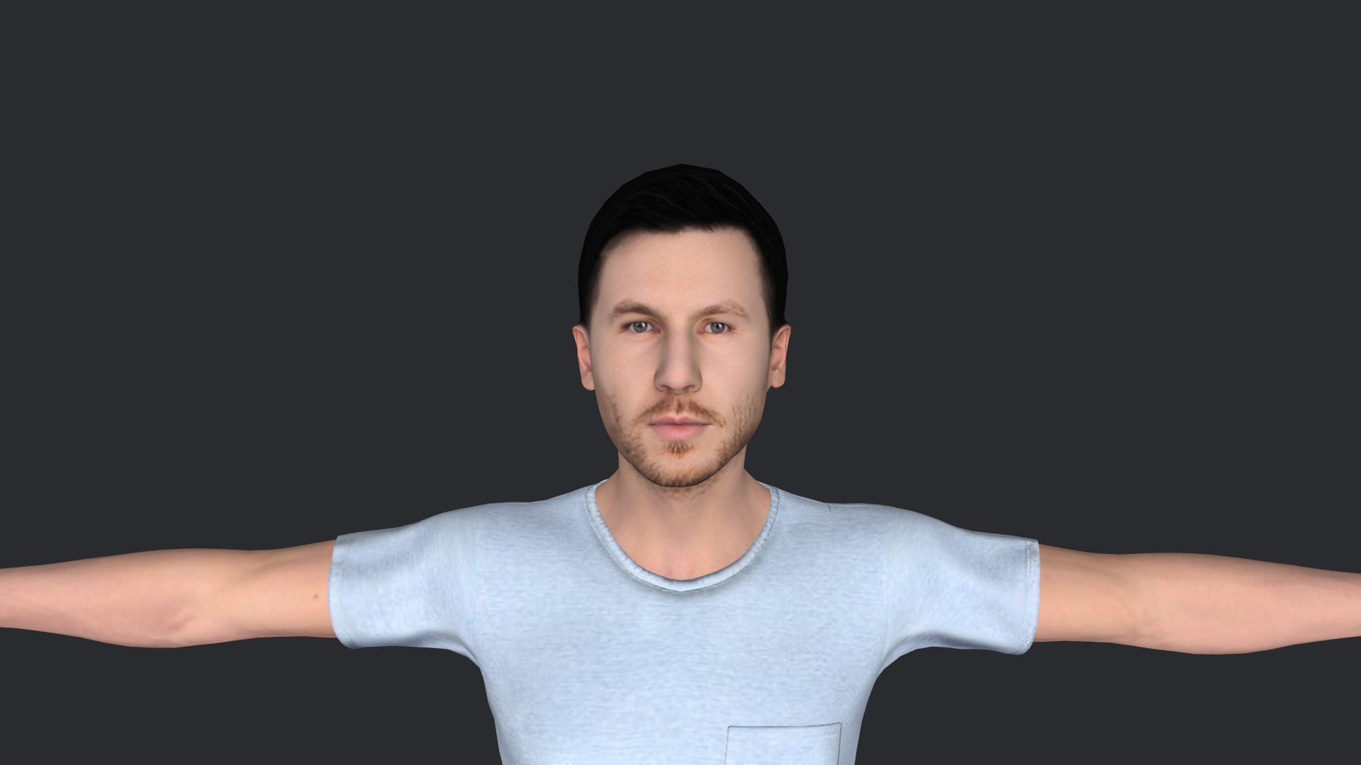 Calvin harris Hyper Realistic Full Body Fully Rigged Character Low-poly 3D model_28