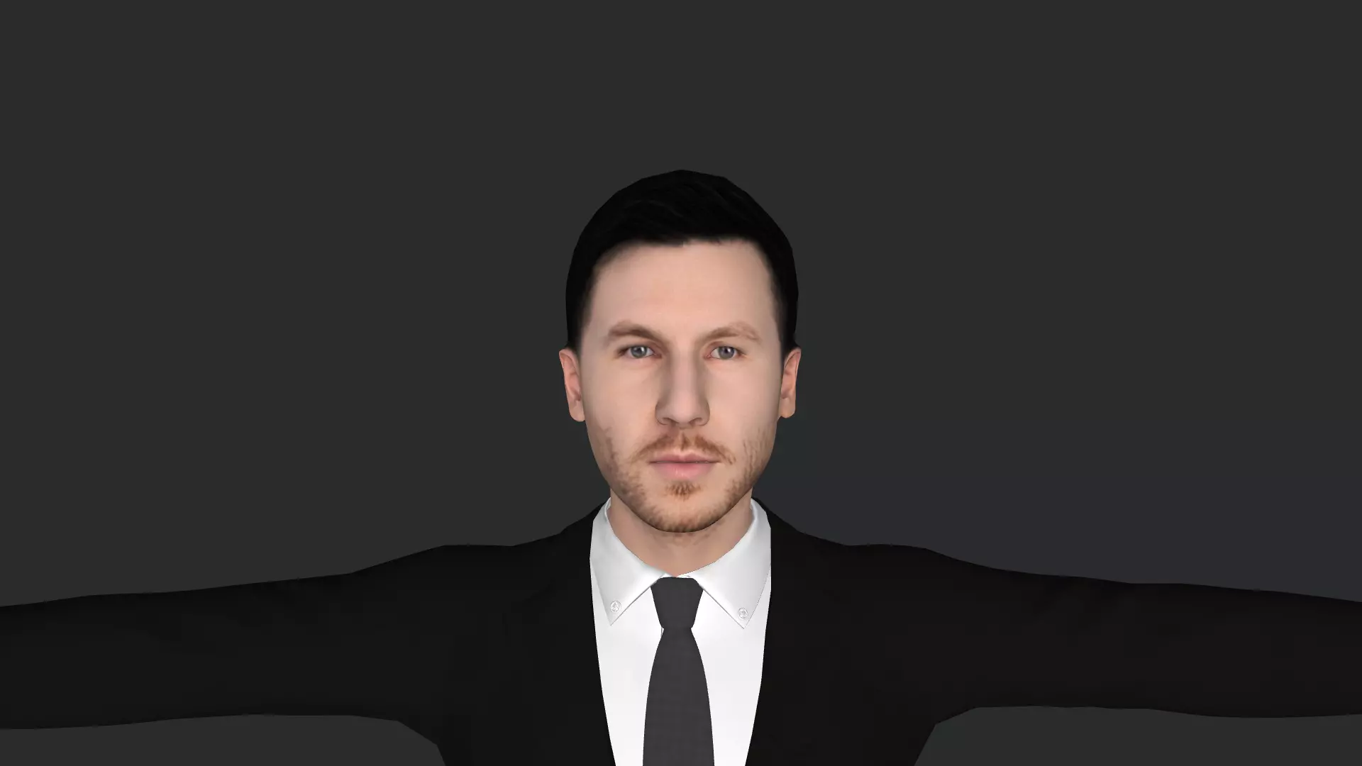 Calvin harris Hyper Realistic Full Body Fully Rigged Character Low-poly 3D model_0