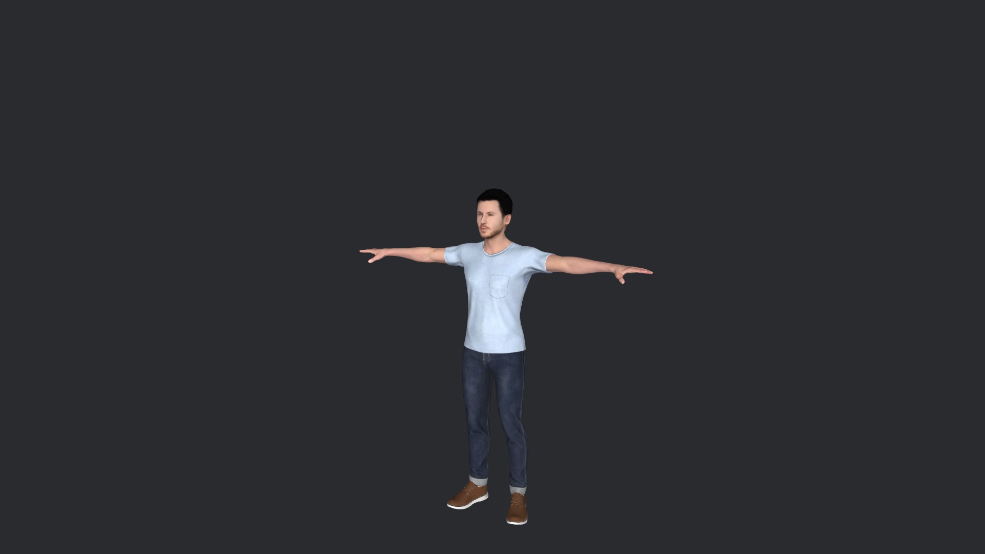 Calvin harris Hyper Realistic Full Body Fully Rigged Character Low-poly 3D model_6