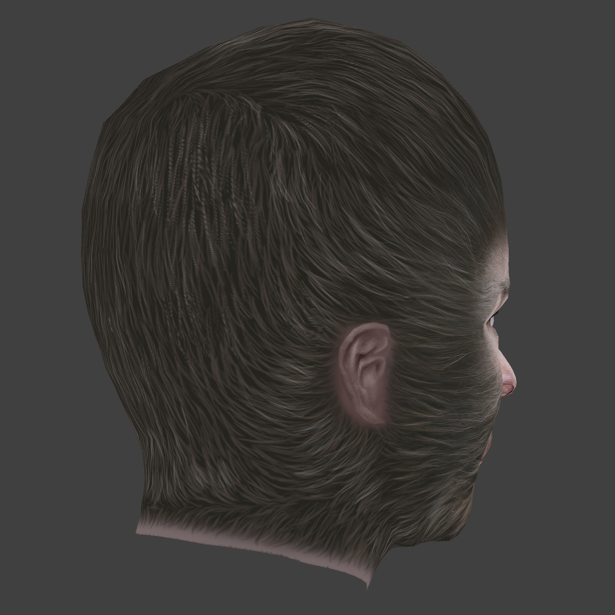 Black Myth Wukong Head - Low Poly Low-poly 3D model_4
