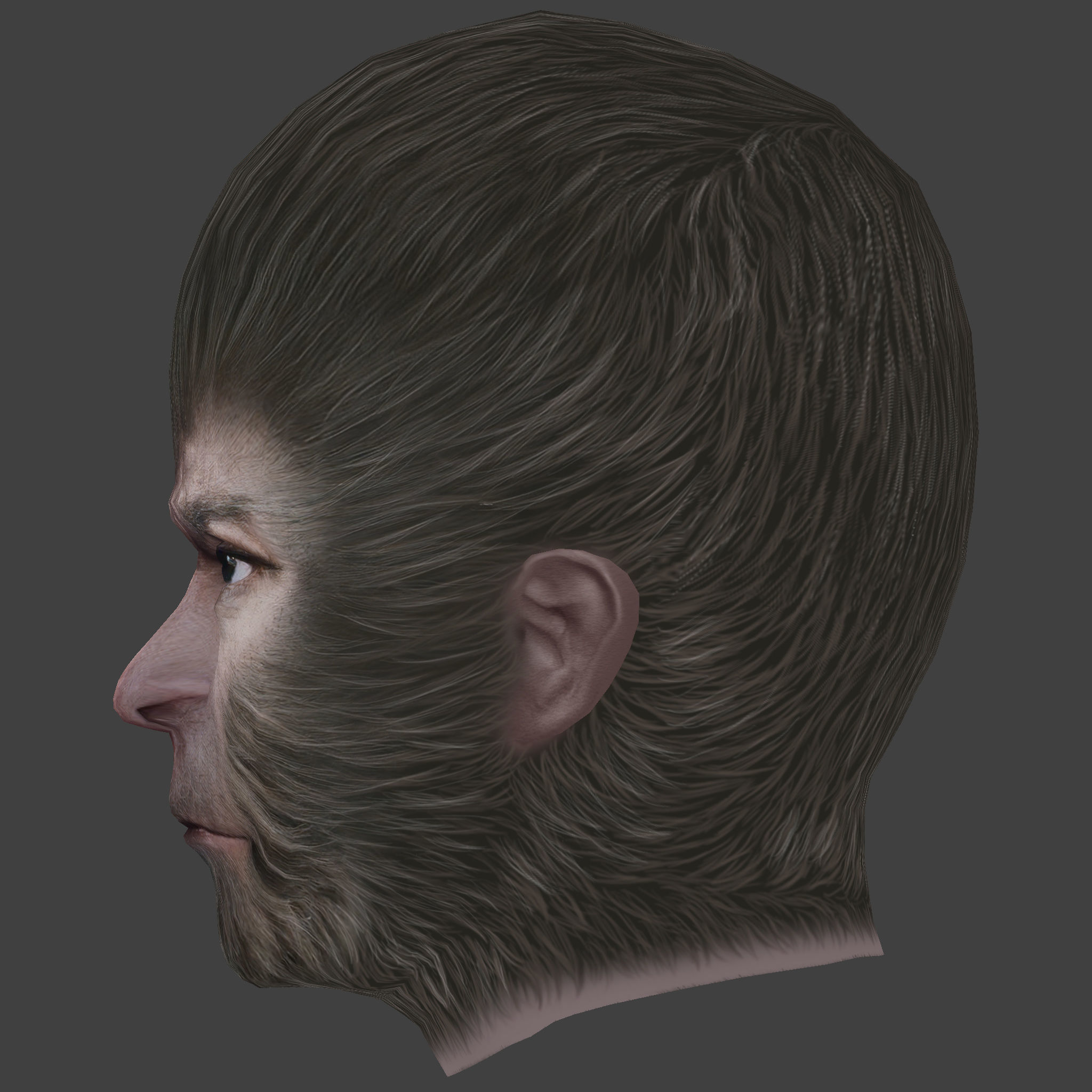 Black Myth Wukong Head - Low Poly Low-poly 3D model_2