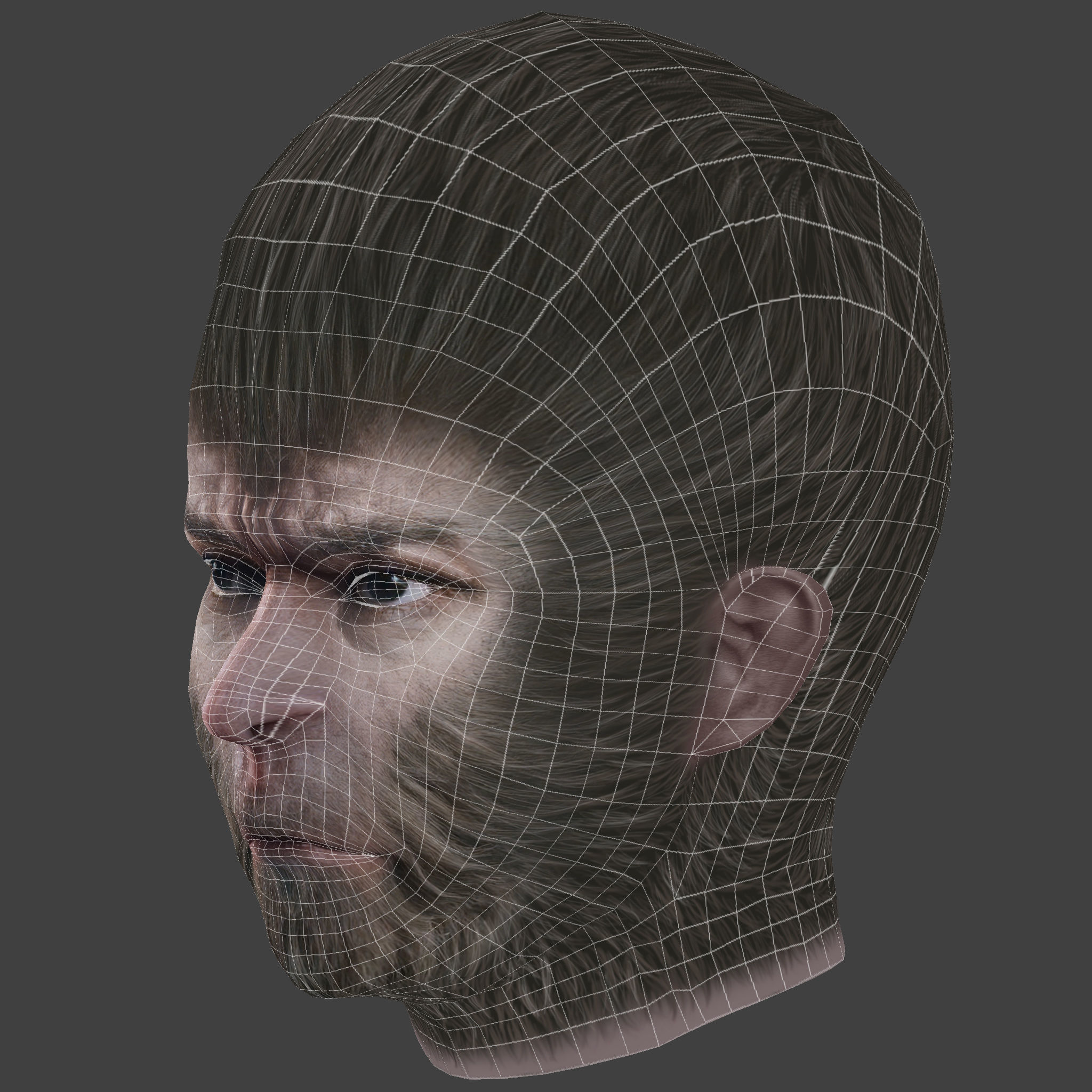 Black Myth Wukong Head - Low Poly Low-poly 3D model_7