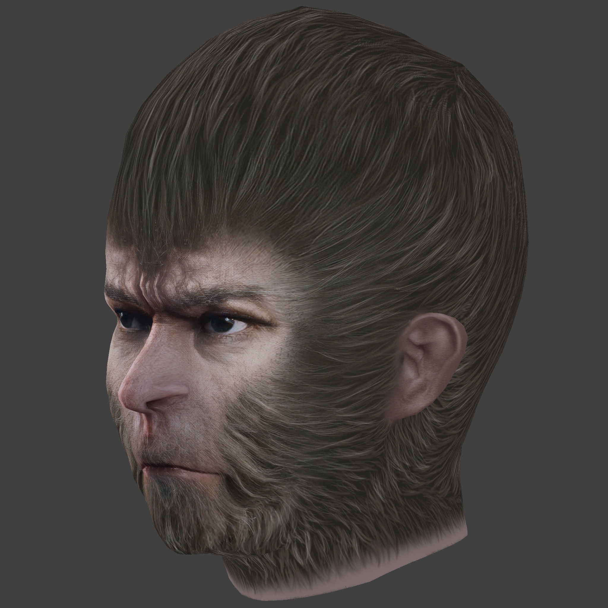Black Myth Wukong Head - Low Poly Low-poly 3D model_1
