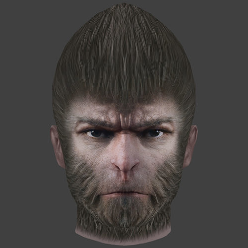 Black Myth Wukong Head - Low Poly Low-poly 3D model