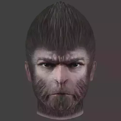 Black Myth Wukong Head - Low Poly Low-poly 3D model