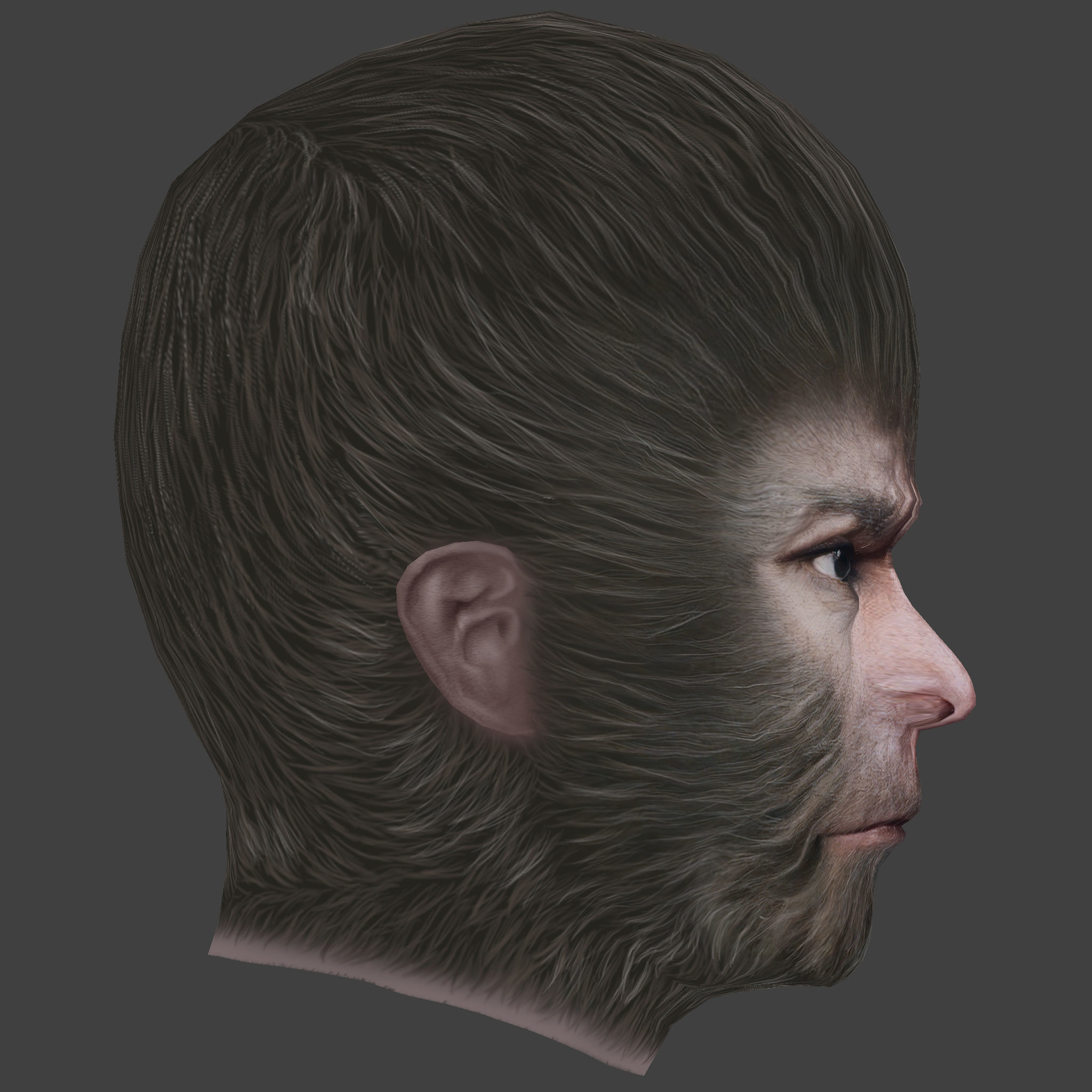 Black Myth Wukong Head - Low Poly Low-poly 3D model_5