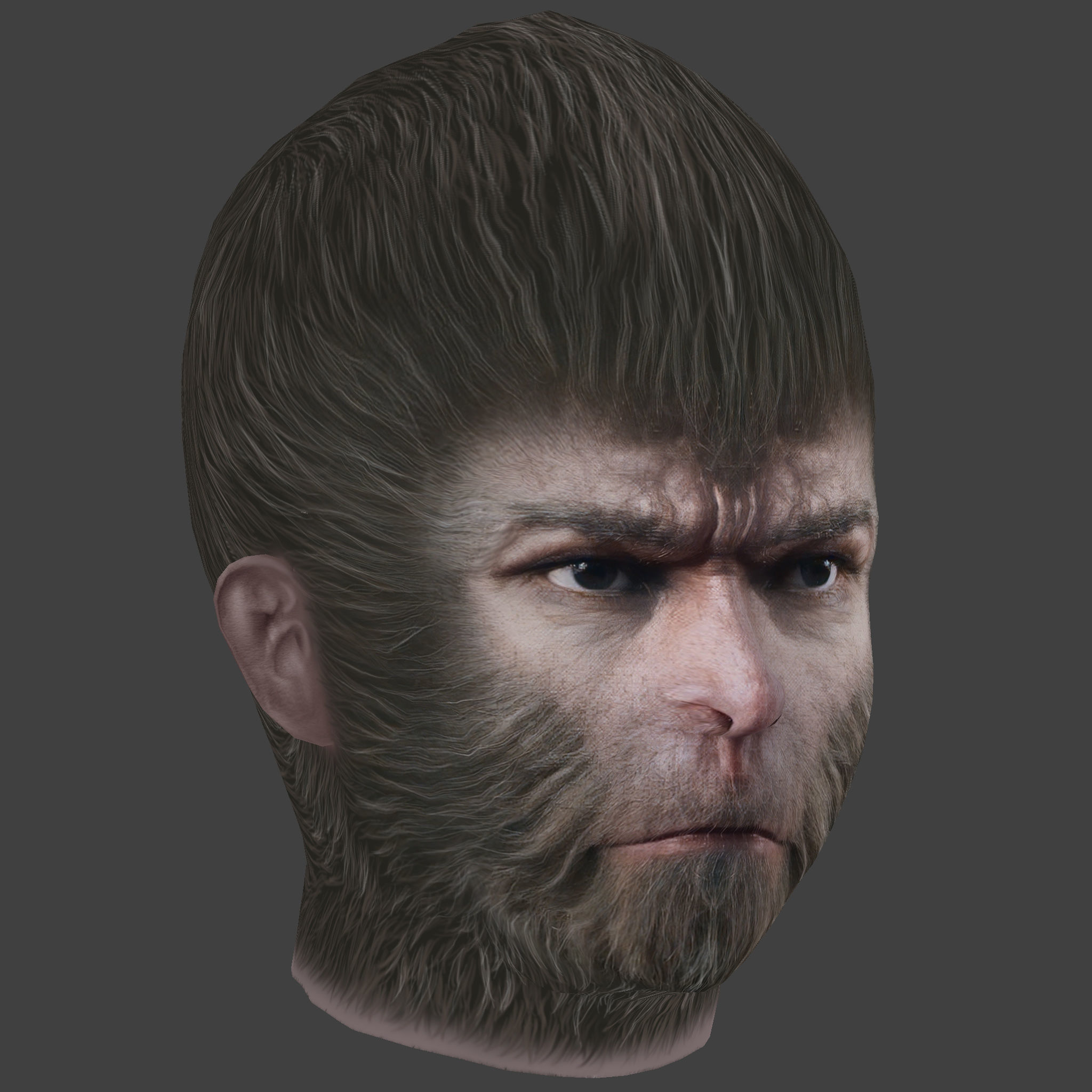Black Myth Wukong Head - Low Poly Low-poly 3D model_6