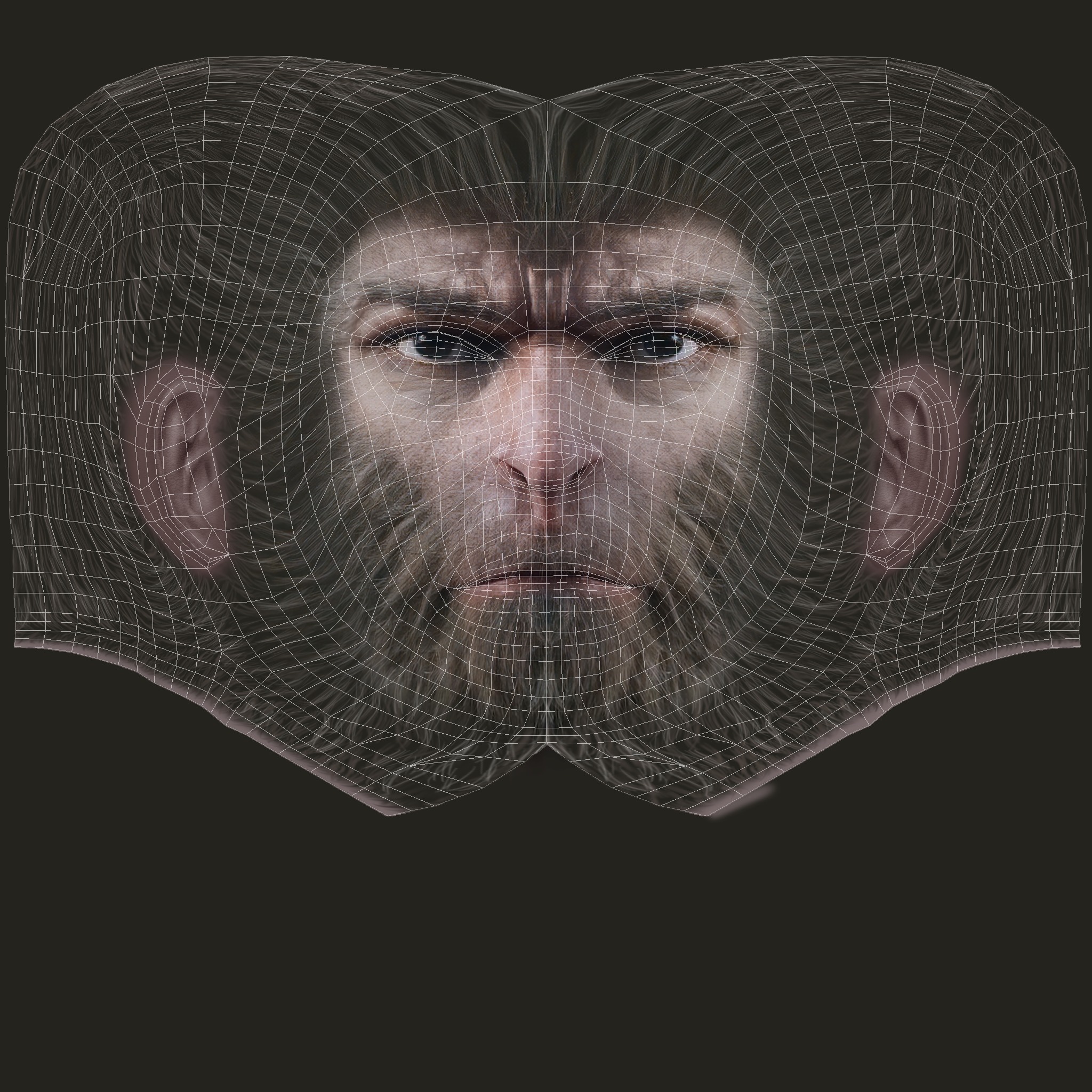 Black Myth Wukong Head - Low Poly Low-poly 3D model_8