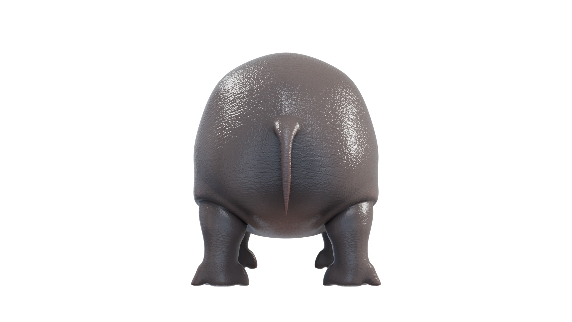 Baby Pygmy Hippopotamus Model Low-poly 3D model_4