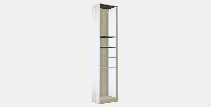 PAX Add-on corner unit with 4 shelves 2 Low-poly 3D model