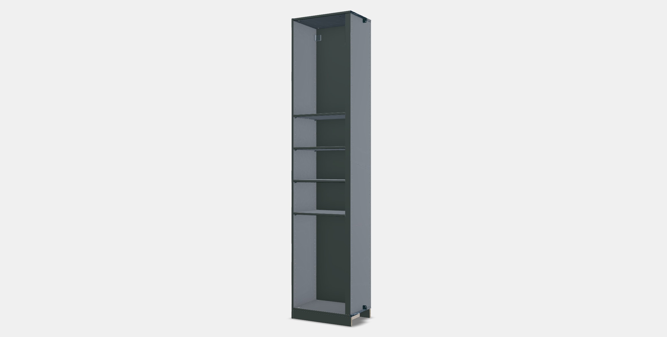 PAX Add-on corner unit with 4 shelves 5 Low-poly 3D model_12