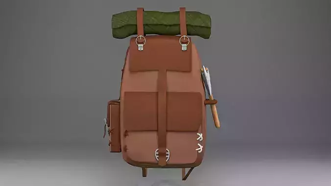 Game Asset Hunting Bag Model  