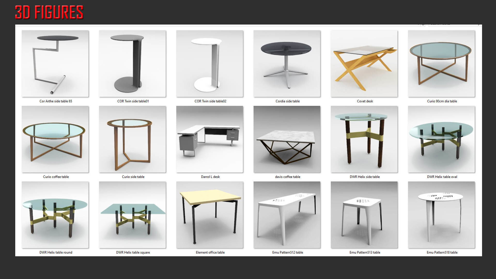 Low Poly Tables Low-poly 3D model_9