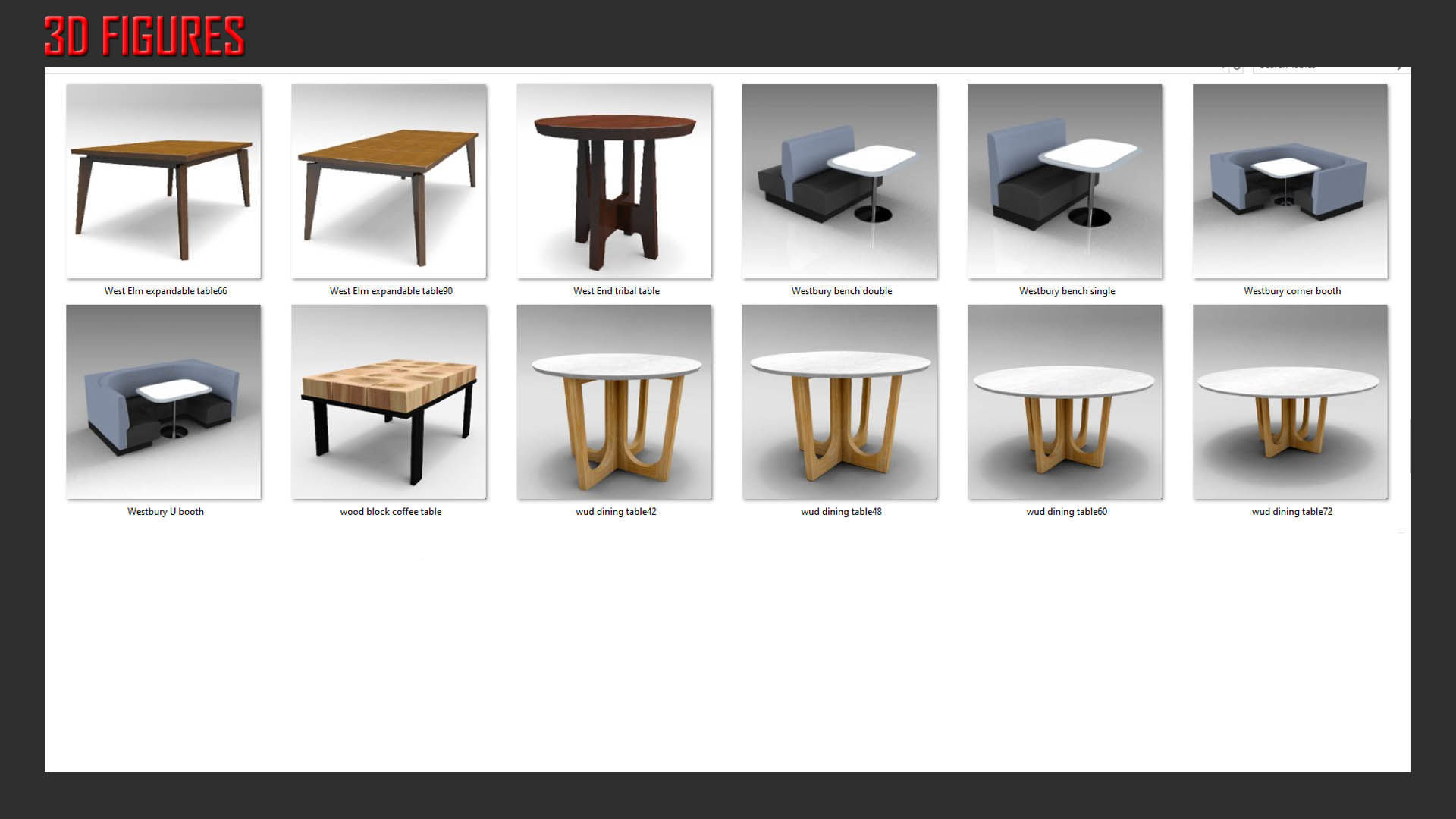 Low Poly Tables Low-poly 3D model_15