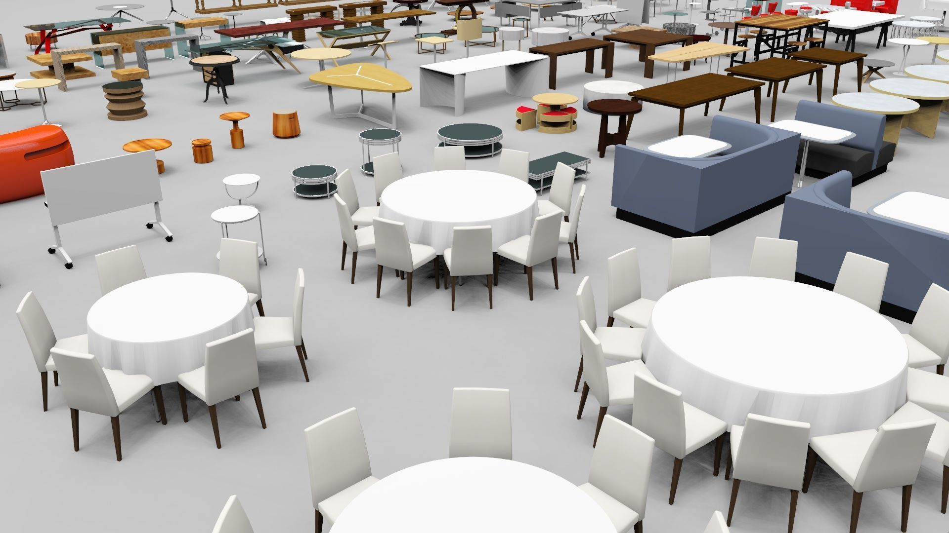 Low Poly Tables Low-poly 3D model_1