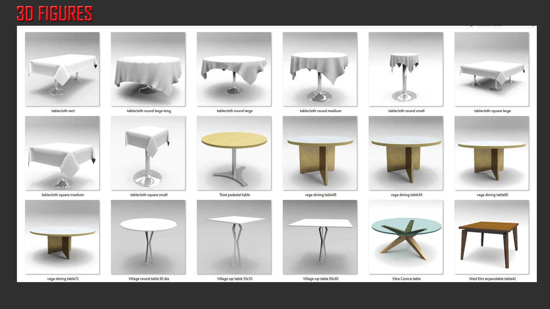 Low Poly Tables Low-poly 3D model_14