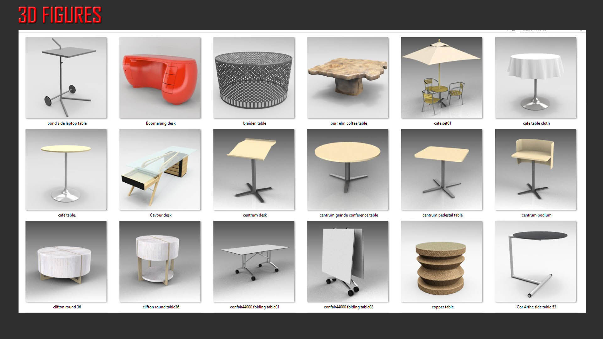 Low Poly Tables Low-poly 3D model_8