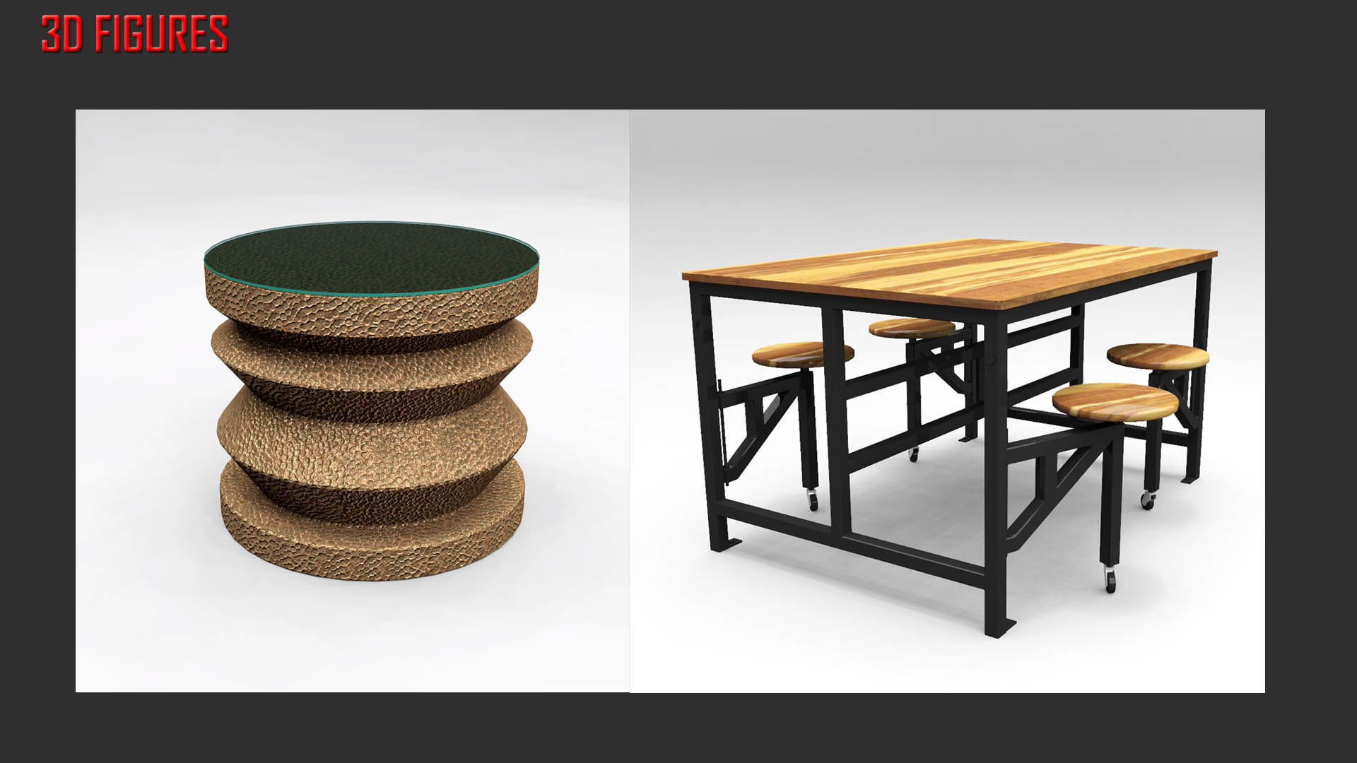 Low Poly Tables Low-poly 3D model_3