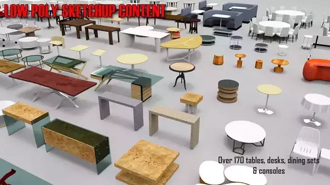 Low Poly Tables Low-poly 3D model