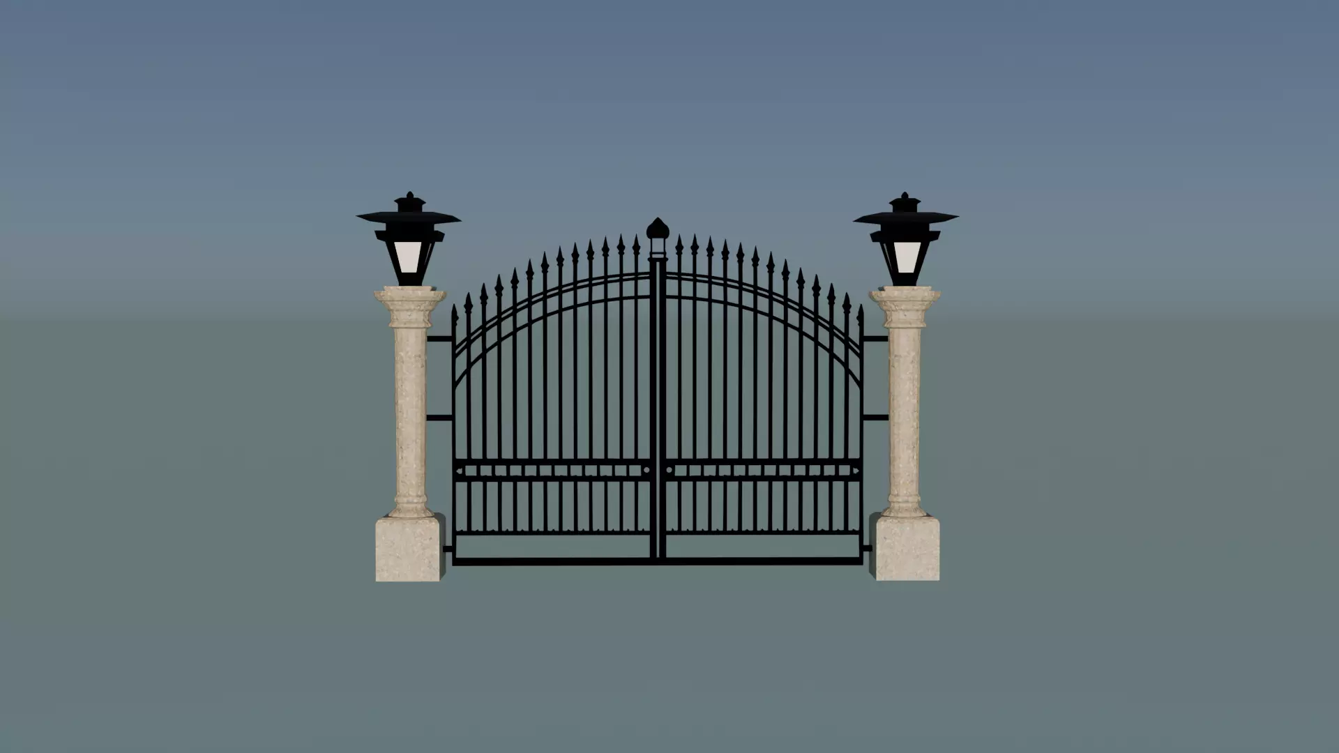Classic Gate Door 3D print model_0