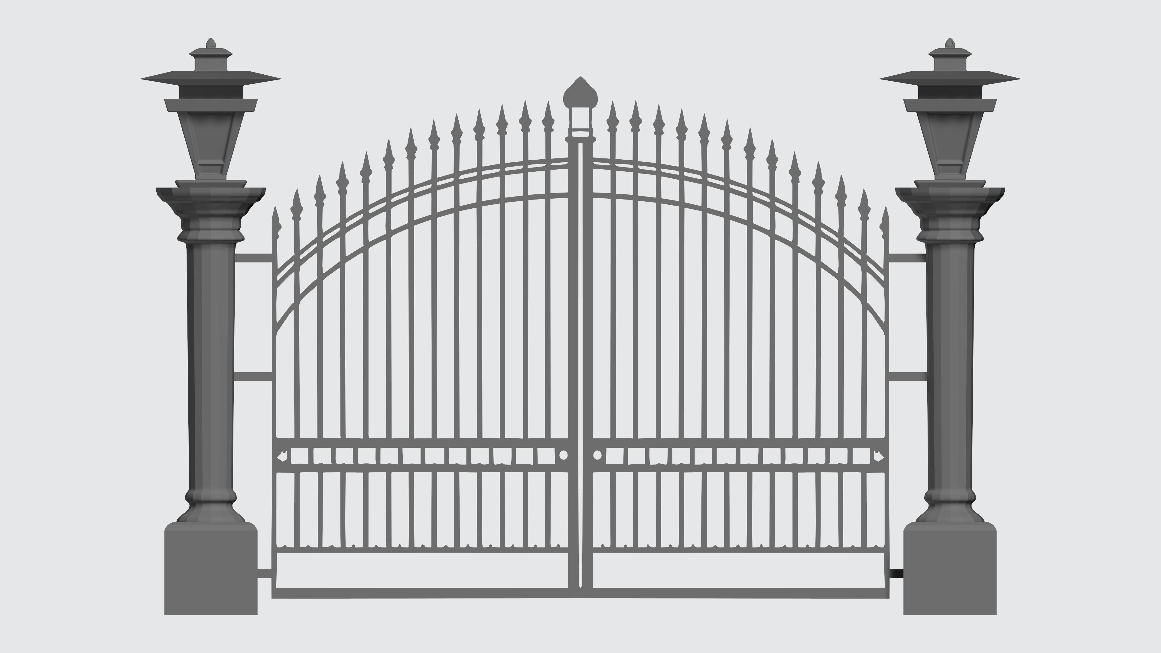 Classic Gate Door 3D print model_2