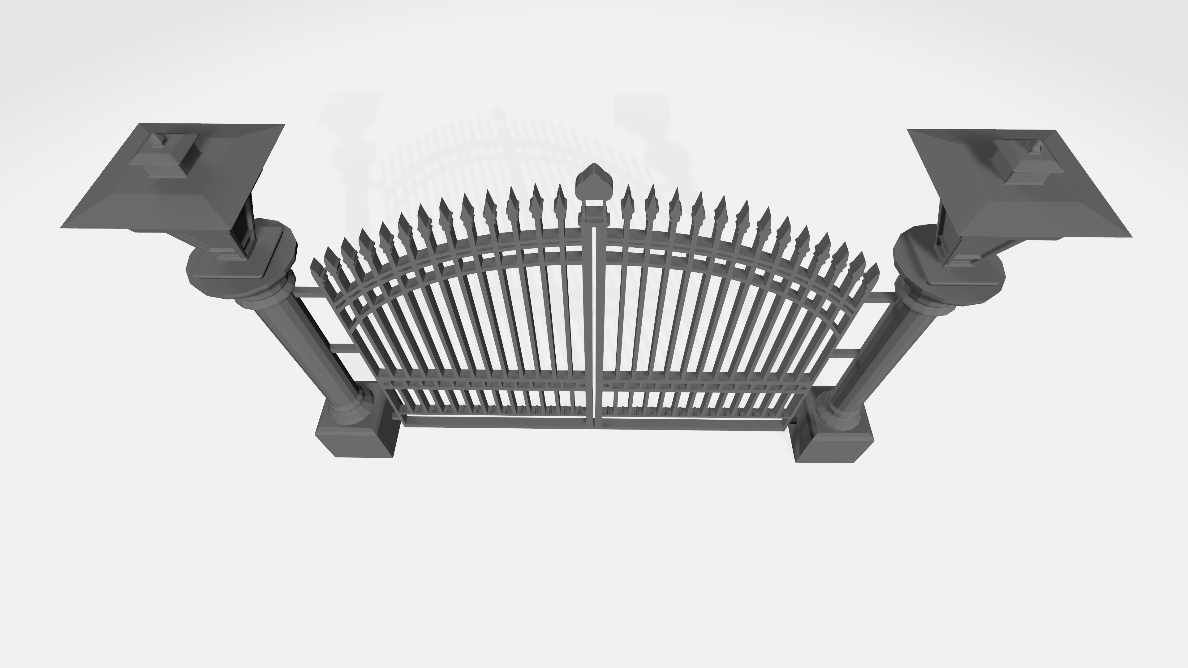 Classic Gate Door 3D print model_3