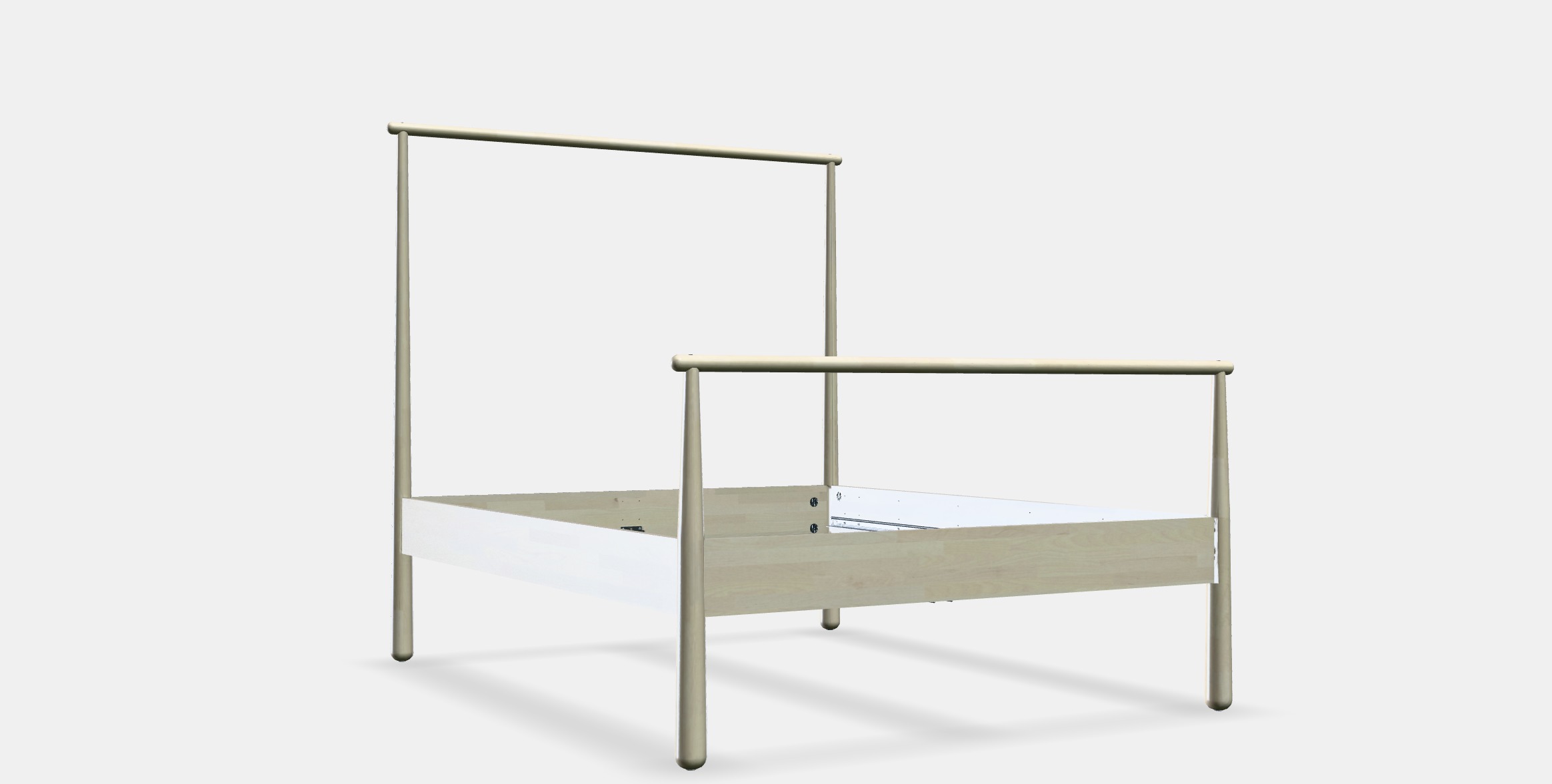 GJORA Bed frame 2 Low-poly 3D model_10