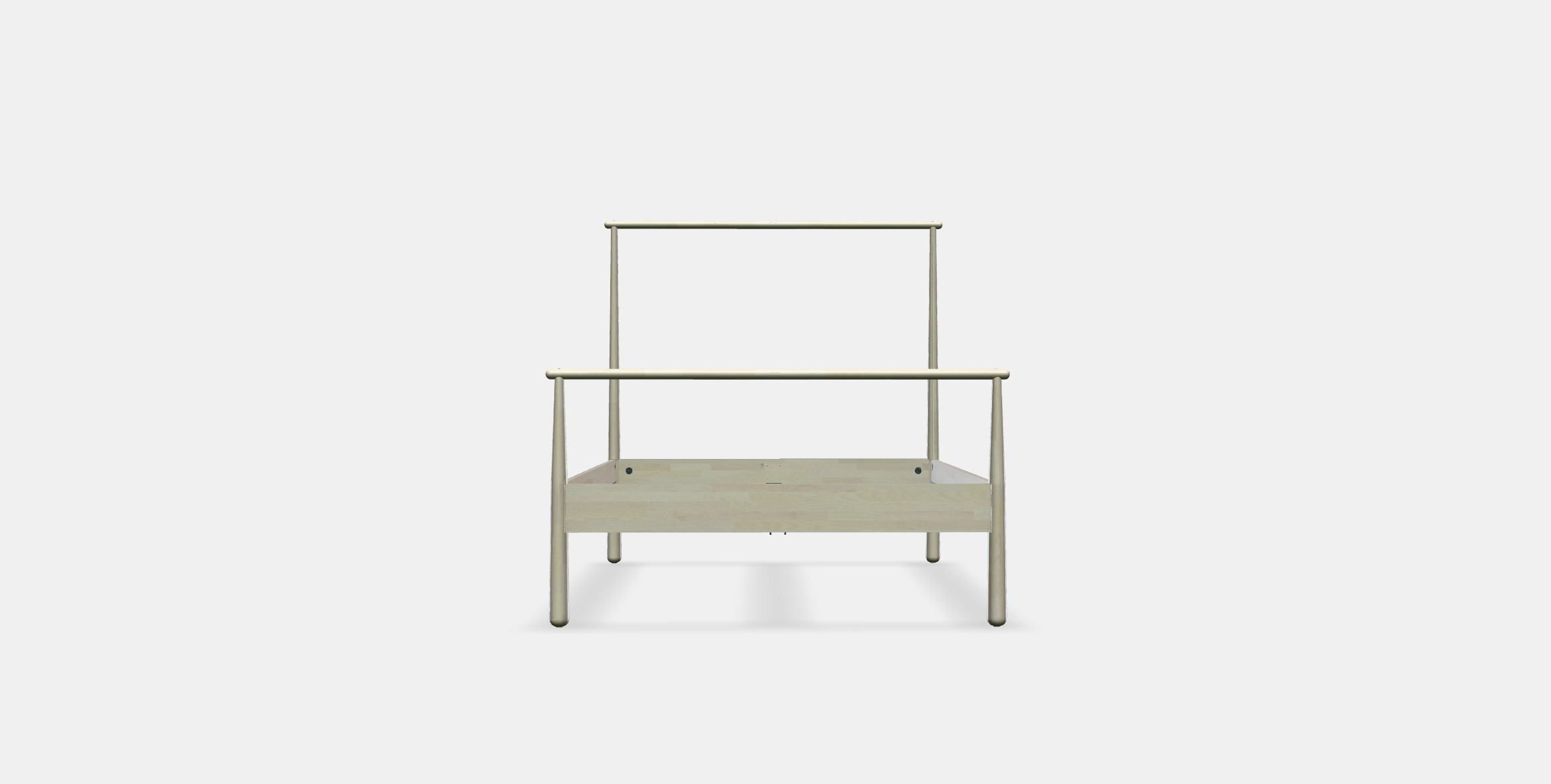 GJORA Bed frame 2 Low-poly 3D model_9