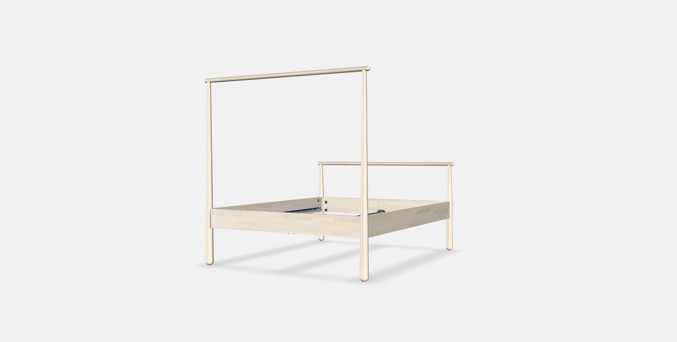 GJORA Bed frame 2 Low-poly 3D model_6