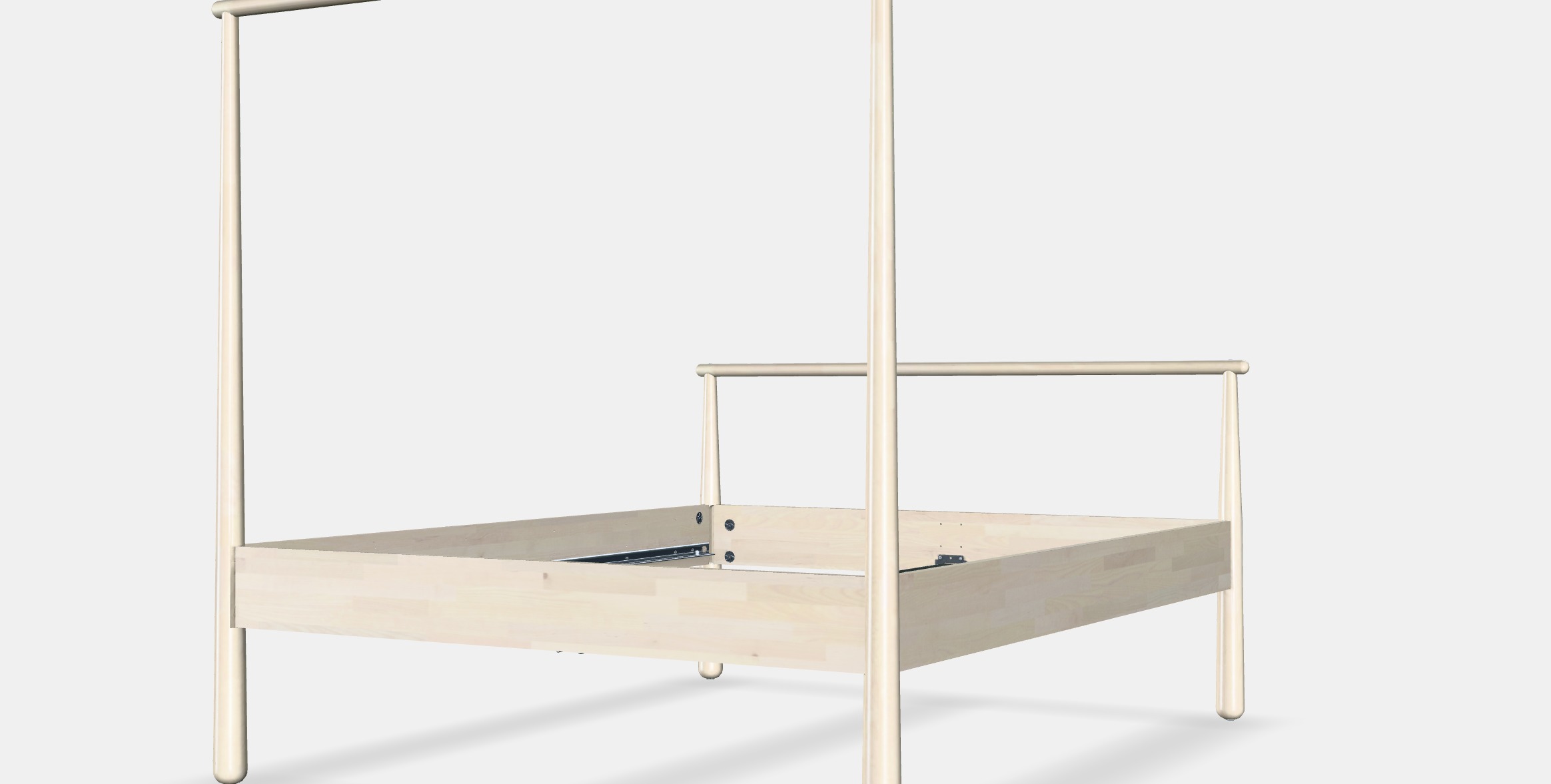 GJORA Bed frame 2 Low-poly 3D model_8