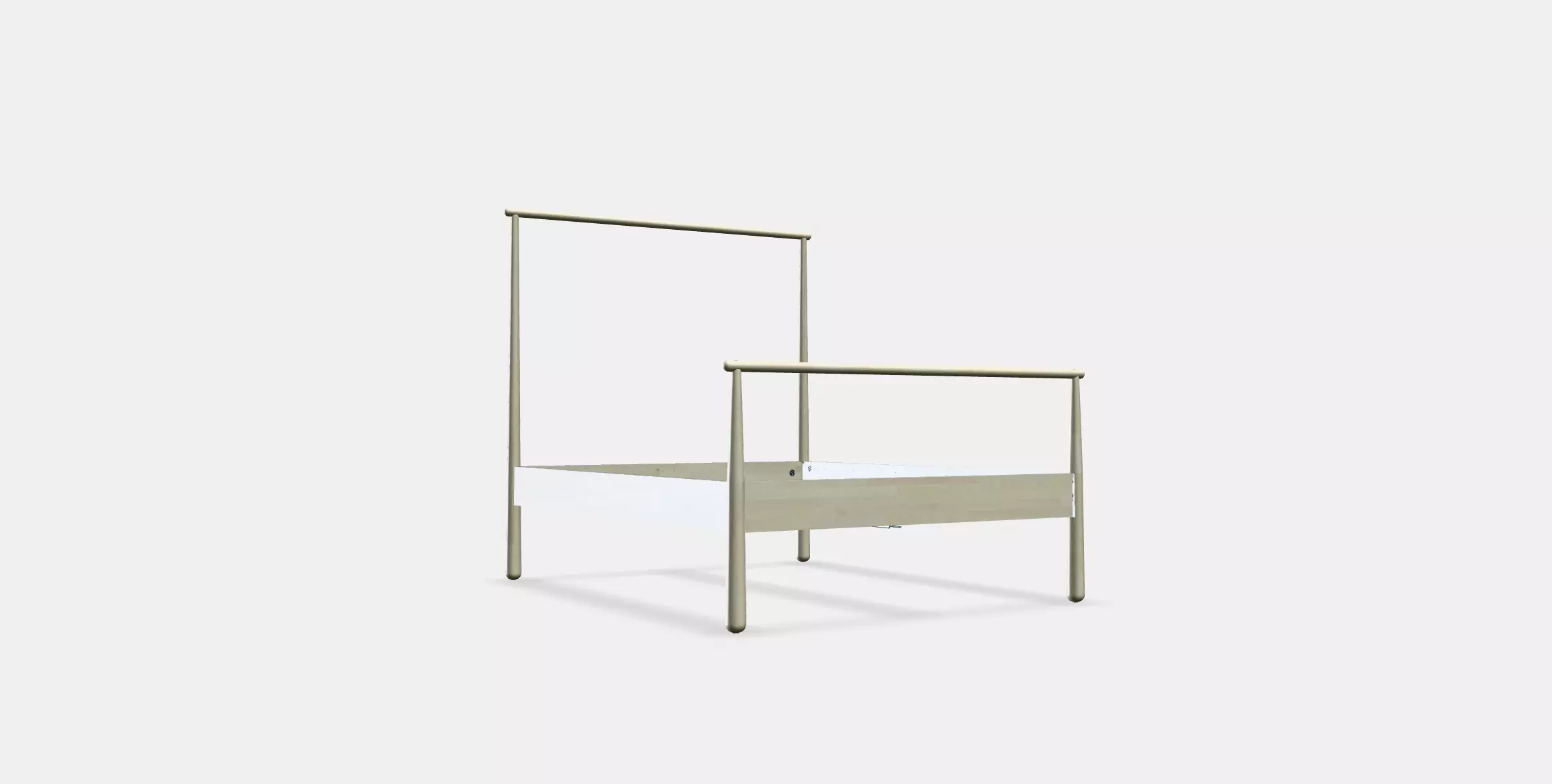 GJORA Bed frame 2 Low-poly 3D model_0