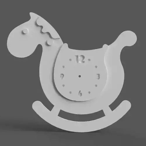 rocking horse clock for CNC - 3D print 3D print model