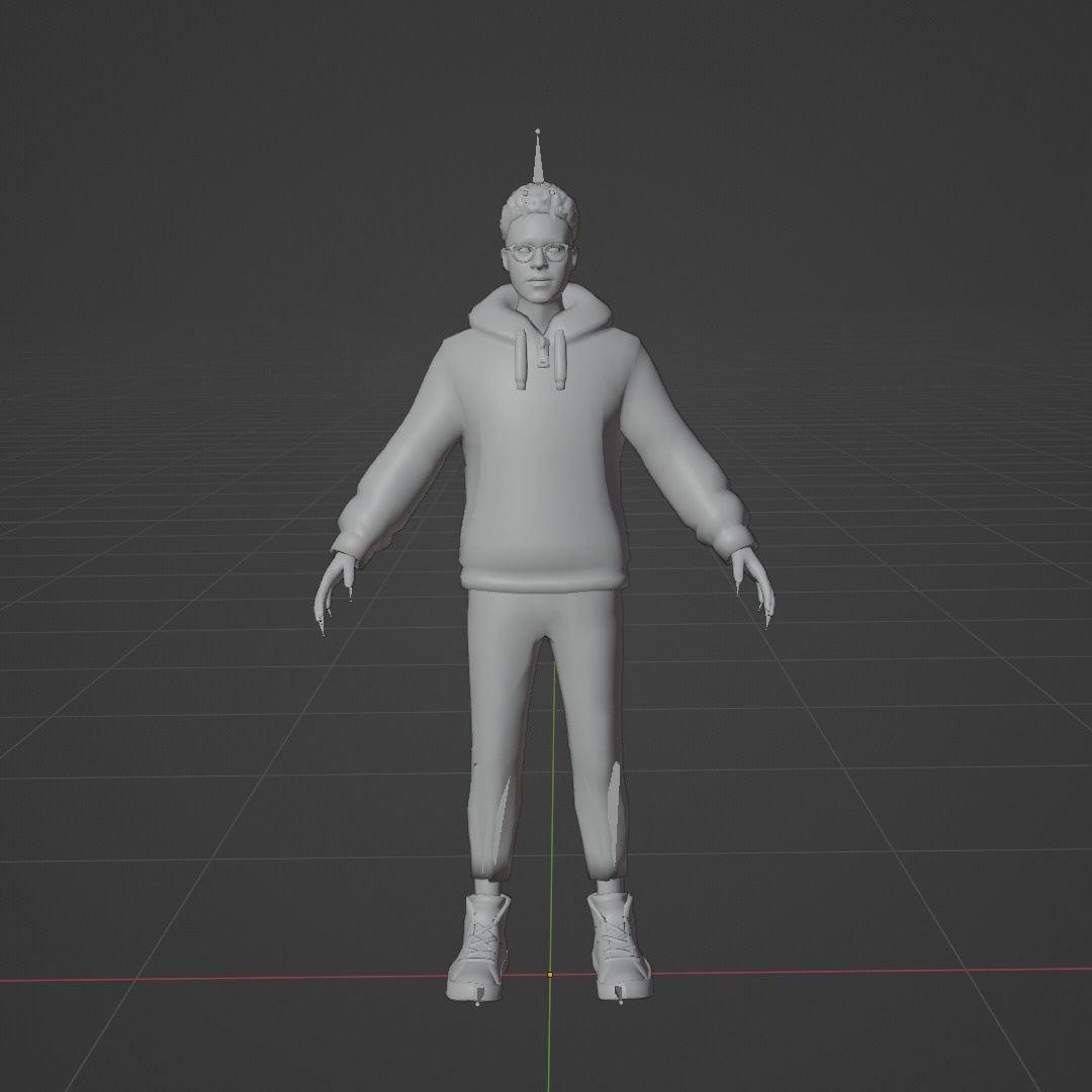 Joyful Youth Boy 3D model_5