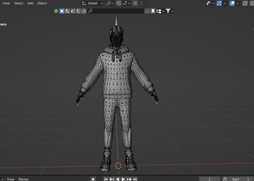 Joyful Youth Boy 3D model_1