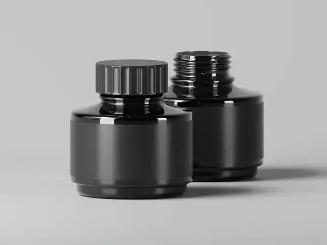 Cosmetic Black Jar 3D model
