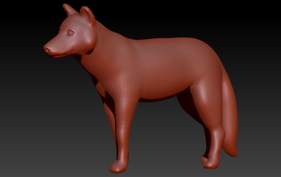 Wolf  pendant 3D print model_19