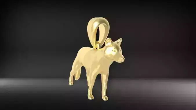 Wolf  pendant 3D print model