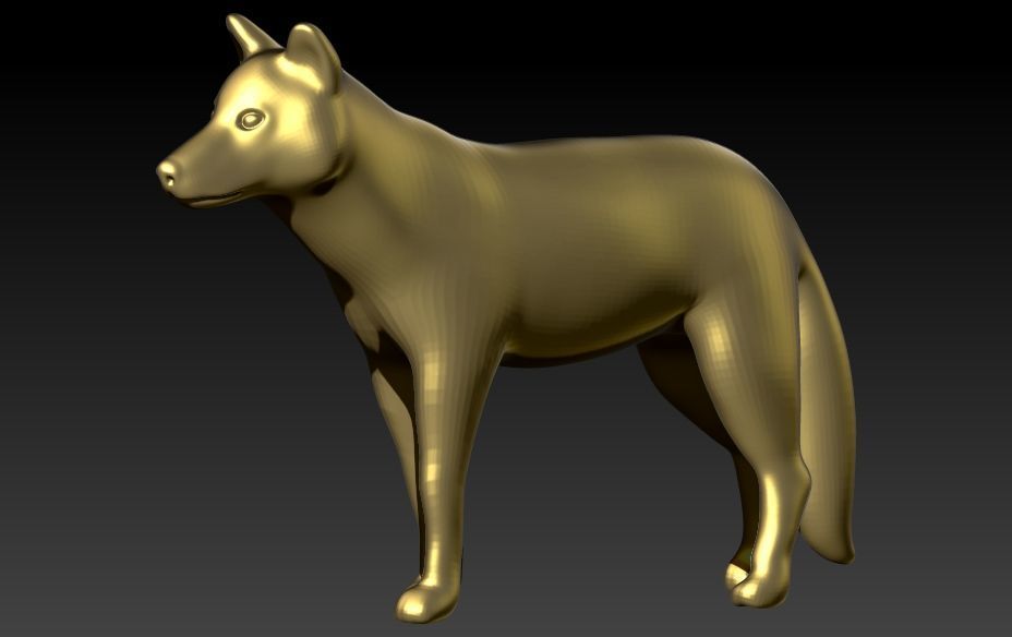 Wolf  pendant 3D print model_17
