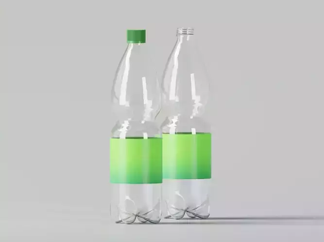 Transparent Drinking Water Bottle 3D Model