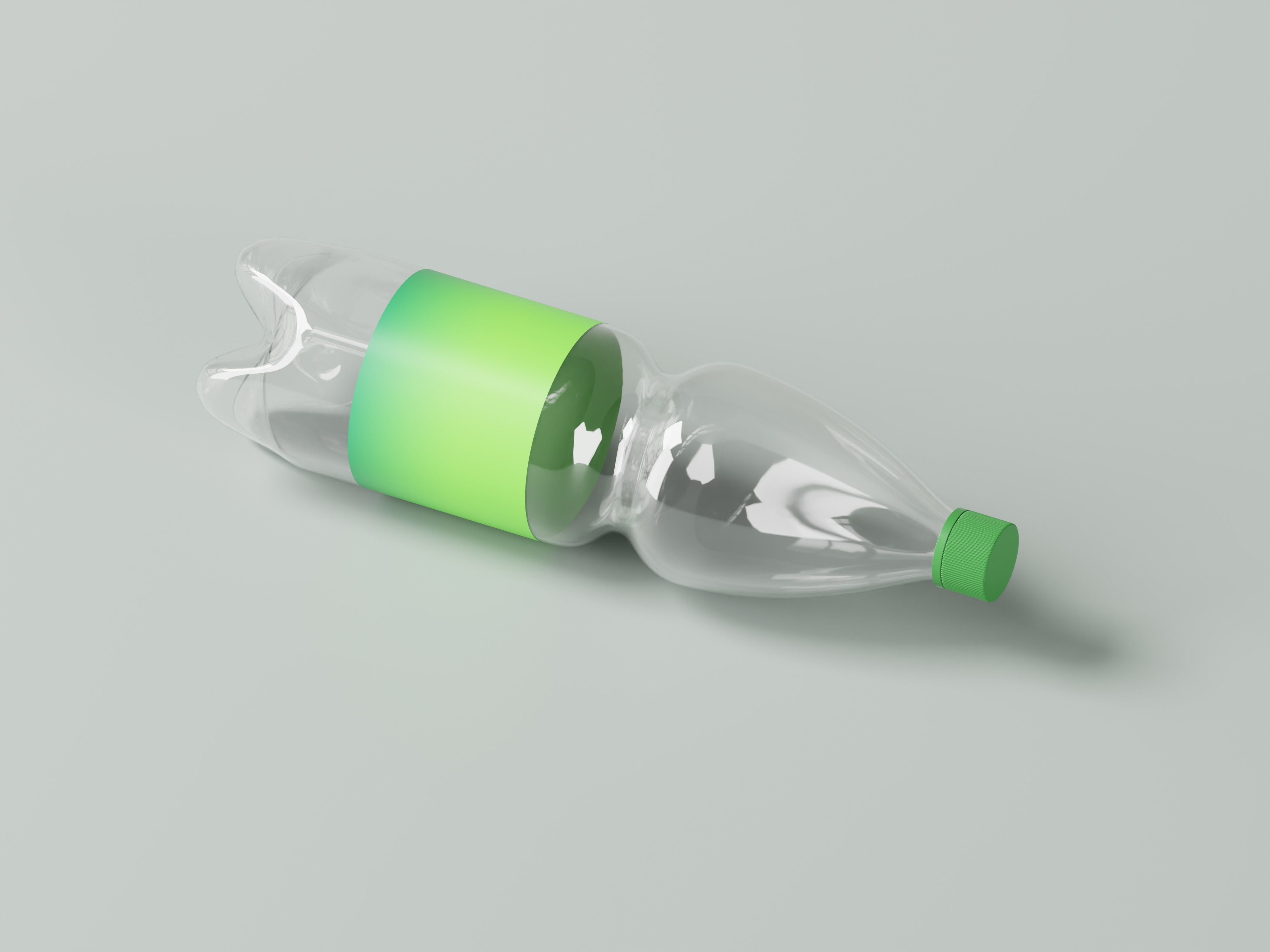 Transparent Drinking Water Bottle 3D Model Low-poly 3D model_9